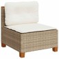 vidaXL Set Divano da Giardino 6 pz con Cuscini Beige in Polyrattan vidaXL Set Divano da Giardino 6 pz con Cuscini Beige in Polyrattan