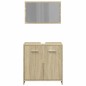 vidaXL Set Mobili da Bagno 2 pz Rovere Sonoma in Legno Multistrato vidaXL Set Mobili da Bagno 2 pz Rovere Sonoma in Legno Multistrato