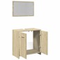 vidaXL Set Mobili da Bagno 2 pz Rovere Sonoma in Legno Multistrato vidaXL Set Mobili da Bagno 2 pz Rovere Sonoma in Legno Multistrato