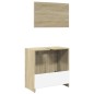 vidaXL Set Mobili da Bagno 2 pz Rovere Sonoma in Legno Multistrato vidaXL Set Mobili da Bagno 2 pz Rovere Sonoma in Legno Multistrato