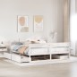 vidaXL Letto senza Materasso Bianco 180x200 cm Legno Massello di Pino vidaXL Letto senza Materasso Bianco 180x200 cm Legno Massello di Pino