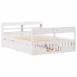 vidaXL Letto senza Materasso Bianco 140x200 cm Legno Massello di Pino vidaXL Letto senza Materasso Bianco 140x200 cm Legno Massello di Pino
