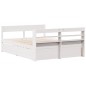 vidaXL Letto senza Materasso Bianco 140x200 cm Legno Massello di Pino vidaXL Letto senza Materasso Bianco 140x200 cm Legno Massello di Pino