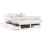 vidaXL Letto senza Materasso Bianco 140x190 cm Legno Massello di Pino vidaXL Letto senza Materasso Bianco 140x190 cm Legno Massello di Pino