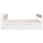 vidaXL Letto senza Materasso Bianco 140x190 cm Legno Massello di Pino vidaXL Letto senza Materasso Bianco 140x190 cm Legno Massello di Pino