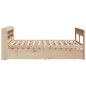 vidaXL Letto senza Materasso 135x190 cm in Legno Massello di Pino vidaXL Letto senza Materasso 135x190 cm in Legno Massello di Pino