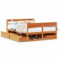 vidaXL Letto senza Materasso Marrone Cera 120x190 cm in Legno di Pino vidaXL Letto senza Materasso Marrone Cera 120x190 cm in Legno di Pino