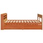 vidaXL Letto senza Materasso Marrone Cera 120x190 cm in Legno di Pino vidaXL Letto senza Materasso Marrone Cera 120x190 cm in Legno di Pino