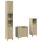 vidaXL Set Mobili da Bagno 3 pz Rovere Sonoma in Legno Multistrato vidaXL Set Mobili da Bagno 3 pz Rovere Sonoma in Legno Multistrato