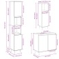 vidaXL Set Mobili da Bagno 3 pz Rovere Sonoma in Legno Multistrato vidaXL Set Mobili da Bagno 3 pz Rovere Sonoma in Legno Multistrato