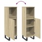 vidaXL Armadietto da Bagno Rovere Sonoma 30x30x100cm Legno Multistrato vidaXL Armadietto da Bagno Rovere Sonoma 30x30x100cm Legno Multistrato