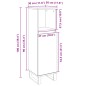 vidaXL Armadietto da Bagno Rovere Sonoma 30x30x100cm Legno Multistrato vidaXL Armadietto da Bagno Rovere Sonoma 30x30x100cm Legno Multistrato