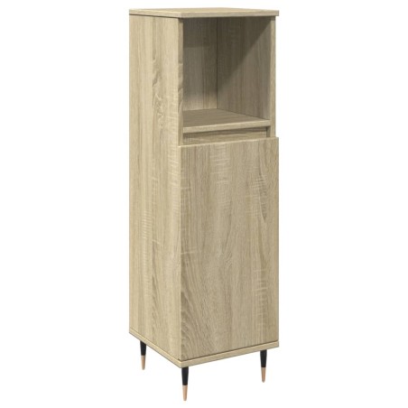 vidaXL Armadietto da Bagno Rovere Sonoma 30x30x100cm Legno Multistrato