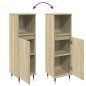 vidaXL Armadietto da Bagno Rovere Sonoma 30x30x100cm Legno Multistrato vidaXL Armadietto da Bagno Rovere Sonoma 30x30x100cm Legno Multistrato