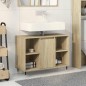 vidaXL Mobile da Bagno Rovere Sonoma 80x33x60 cm in Legno Multistrato vidaXL Mobile da Bagno Rovere Sonoma 80x33x60 cm in Legno Multistrato