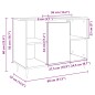 vidaXL Mobile da Bagno Rovere Sonoma 80x33x60 cm in Legno Multistrato vidaXL Mobile da Bagno Rovere Sonoma 80x33x60 cm in Legno Multistrato