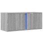 vidaXL Mobile TV a Parete con Luci LED Grigio Sonoma 80x31x35 cm vidaXL Mobile TV a Parete con Luci LED Grigio Sonoma 80x31x35 cm