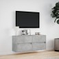 vidaXL Mobile TV a Parete con Luci LED Grigio Cemento 100x31x45 cm vidaXL Mobile TV a Parete con Luci LED Grigio Cemento 100x31x45 cm