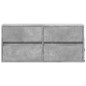 vidaXL Mobile TV a Parete con Luci LED Grigio Cemento 100x31x45 cm vidaXL Mobile TV a Parete con Luci LED Grigio Cemento 100x31x45 cm