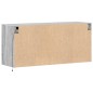 vidaXL Mobile TV a Parete con Luci LED Grigio Sonoma 100x31x45 cm