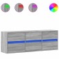 vidaXL Mobile TV a Parete con Luci LED Grigio Sonoma 130x31x45 cm vidaXL Mobile TV a Parete con Luci LED Grigio Sonoma 130x31x45 cm