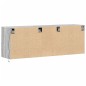 vidaXL Mobile TV a Parete con Luci LED Grigio Sonoma 130x31x45 cm vidaXL Mobile TV a Parete con Luci LED Grigio Sonoma 130x31x45 cm