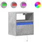 vidaXL Mobile TV a Parete con Luci LED Grigio Cemento 41x31x45 cm vidaXL Mobile TV a Parete con Luci LED Grigio Cemento 41x31x45 cm