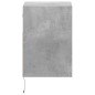 vidaXL Mobile TV a Parete con Luci LED Grigio Cemento 41x31x45 cm vidaXL Mobile TV a Parete con Luci LED Grigio Cemento 41x31x45 cm