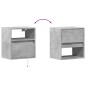vidaXL Mobile TV a Parete con Luci LED Grigio Cemento 41x31x45 cm vidaXL Mobile TV a Parete con Luci LED Grigio Cemento 41x31x45 cm