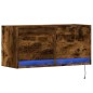 vidaXL Mobile TV a Parete con Luci LED Rovere Fumo 80x31x35 cm vidaXL Mobile TV a Parete con Luci LED Rovere Fumo 80x31x35 cm