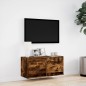 vidaXL Mobile TV a Parete con Luci LED Rovere Fumo 80x31x35 cm vidaXL Mobile TV a Parete con Luci LED Rovere Fumo 80x31x35 cm