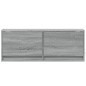 vidaXL Mobile TV a Parete con Luci LED Grigio Sonoma 100x31x35 cm