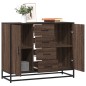 vidaXL Credenza Rovere Marrone 92x35x76 cm in Legno Multistrato vidaXL Credenza Rovere Marrone 92x35x76 cm in Legno Multistrato