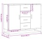 vidaXL Credenza Rovere Marrone 92x35x76 cm in Legno Multistrato vidaXL Credenza Rovere Marrone 92x35x76 cm in Legno Multistrato