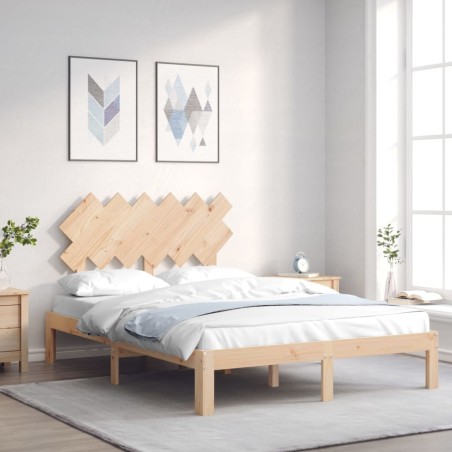vidaXL Giroletto con Testiera Small Double in Legno Massello