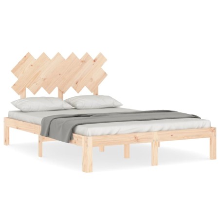 vidaXL Giroletto con Testiera Small Double in Legno Massello