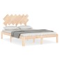 vidaXL Giroletto con Testiera Small Double in Legno Massello
