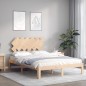 vidaXL Giroletto con Testiera Small Double in Legno Massello