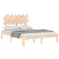 vidaXL Giroletto con Testiera Small Double in Legno Massello