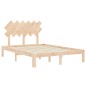 vidaXL Giroletto con Testiera Small Double in Legno Massello