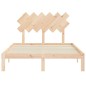 vidaXL Giroletto con Testiera Small Double in Legno Massello