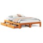 vidaXL Letto senza Materasso Marrone Cera 160x200 cm in Legno di Pino vidaXL Letto senza Materasso Marrone Cera 160x200 cm in Legno di Pino