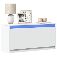 vidaXL Mobile Porta TV con LED Bianco 100x34x50 cm in Truciolato
