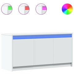 vidaXL Mobile Porta TV con LED Bianco 100x34x50 cm in Truciolato