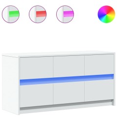 vidaXL Mobile Porta TV con LED Bianco 100x34x50 cm in Truciolato