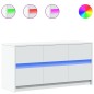 vidaXL Mobile Porta TV con LED Bianco 100x34x50 cm in Truciolato vidaXL Mobile Porta TV con LED Bianco 100x34x50 cm in Truciolato