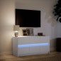 vidaXL Mobile Porta TV con LED Bianco 100x34x50 cm in Truciolato vidaXL Mobile Porta TV con LED Bianco 100x34x50 cm in Truciolato