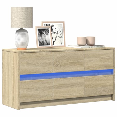 vidaXL Mobile Porta TV con LED Rovere Sonoma 100x34x50cm in Truciolato