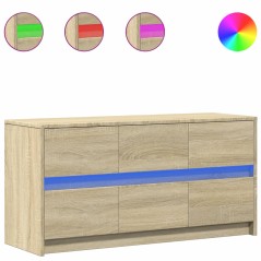 vidaXL Mobile Porta TV con LED Rovere Sonoma 100x34x50cm in Truciolato