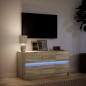 vidaXL Mobile Porta TV con LED Rovere Sonoma 100x34x50cm in Truciolato vidaXL Mobile Porta TV con LED Rovere Sonoma 100x34x50cm in Truciolato